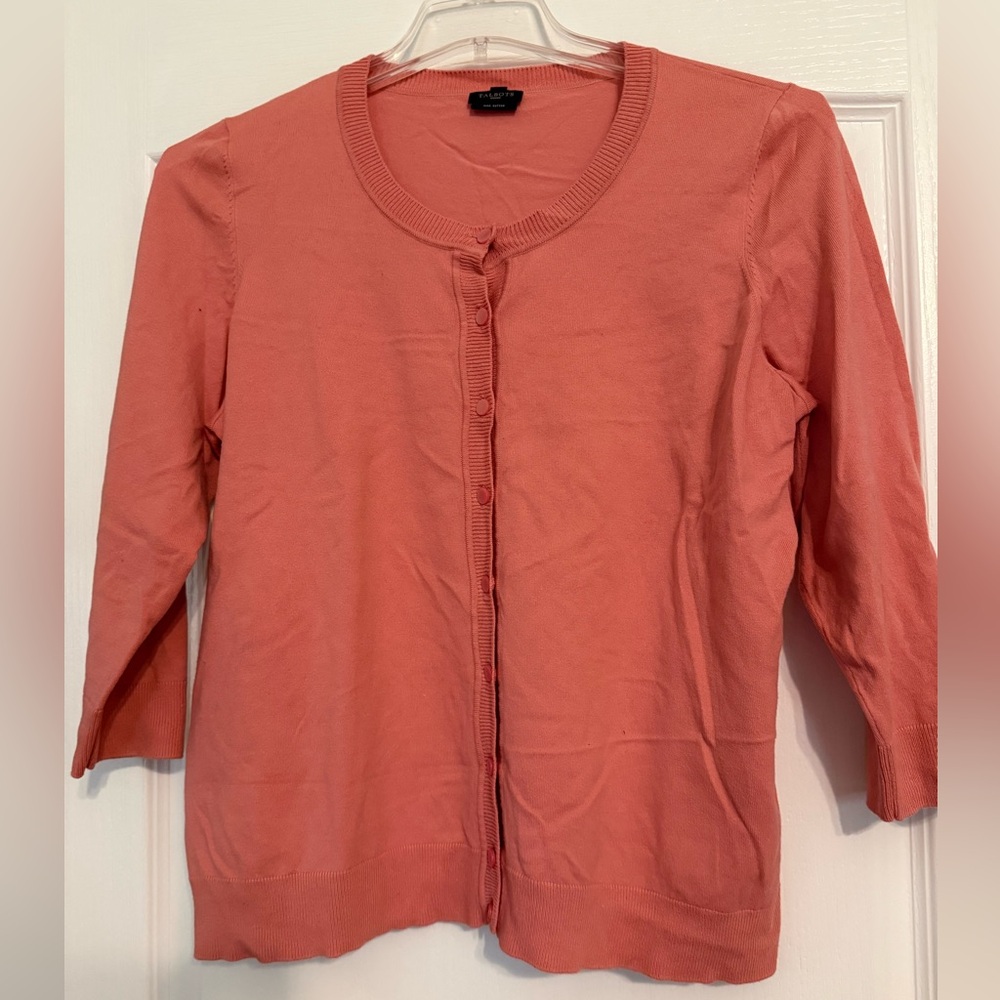 Peach colored cardi